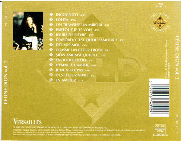 Celine Dion  Gold (Les Premi res Chansons)  Vol 2 : Back
